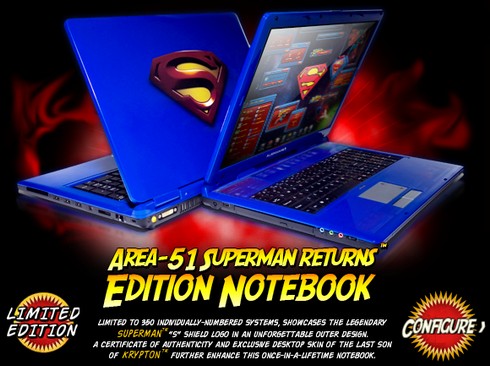 Ok, this absolutely rocks: a Superman-themed Alienware notebook!