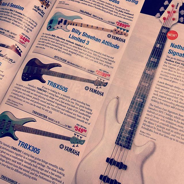 Looking at this #Sweetwater music catalog made me smile ear to ear. I remember when I could legitimately call myself a #bassplayer. Ah, those were the days...