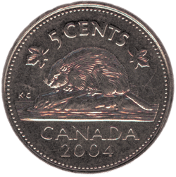 Canadian-5-Cent-Nickel-Tails